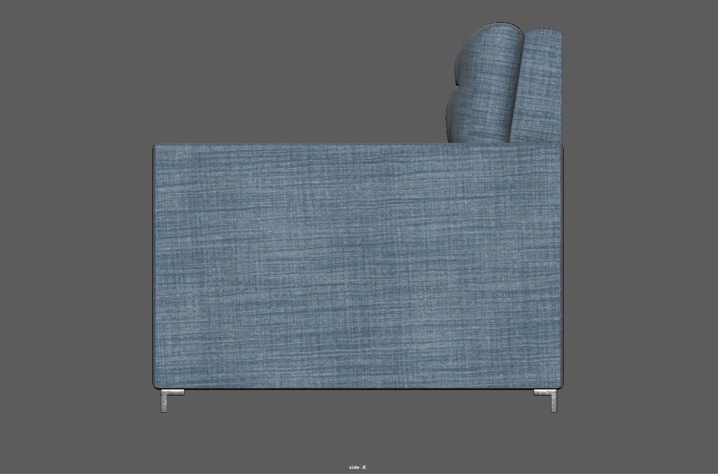 Simple classic modern modular sleeper sofa Low-poly 3D model_10