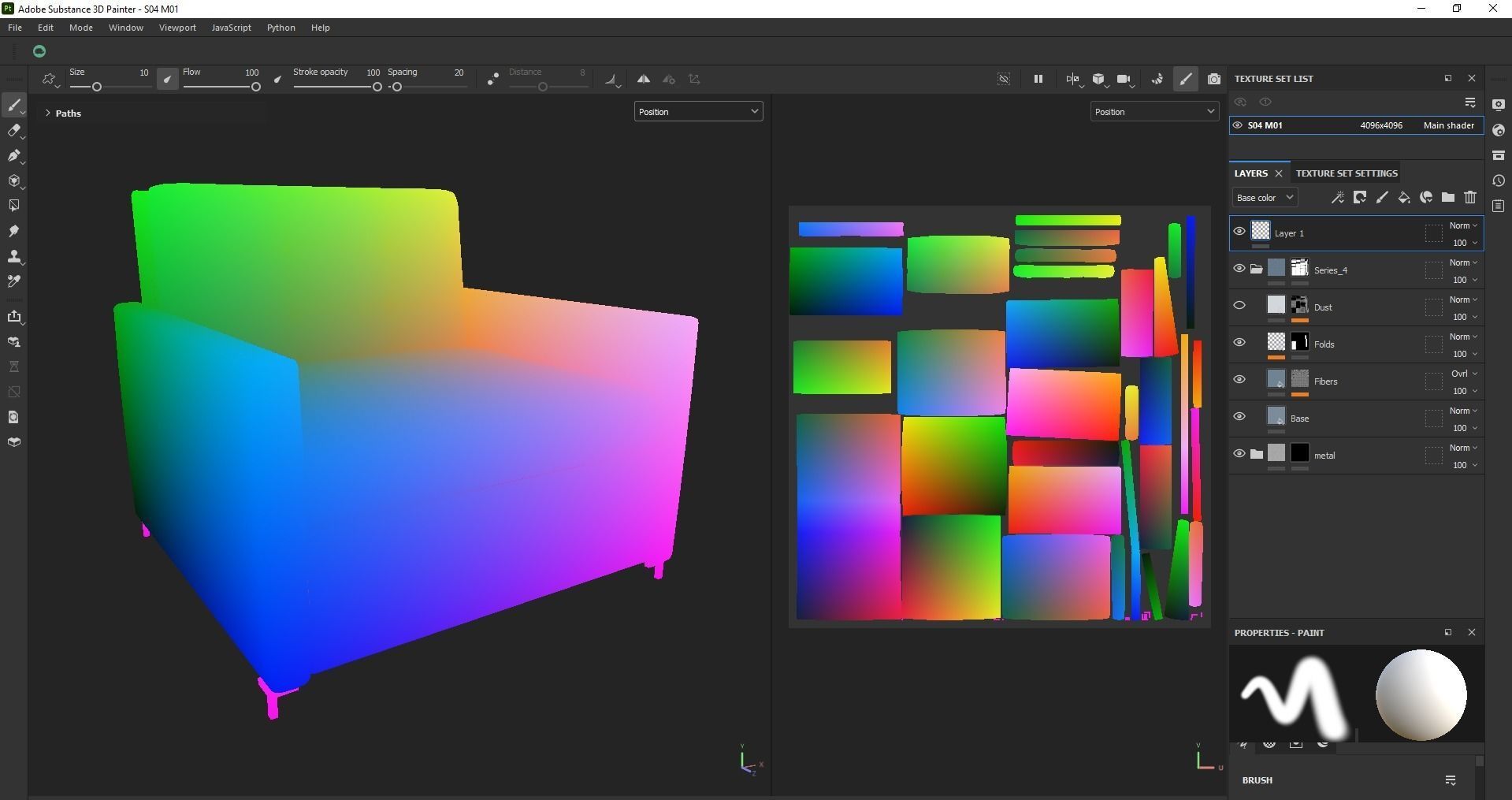 Simple classic modern modular sleeper sofa Low-poly 3D model_26