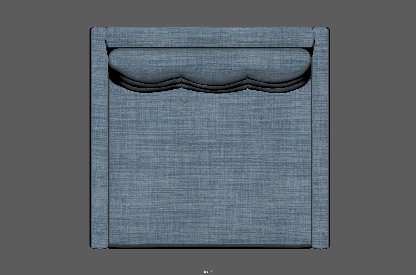 Simple classic modern modular sleeper sofa Low-poly 3D model_16