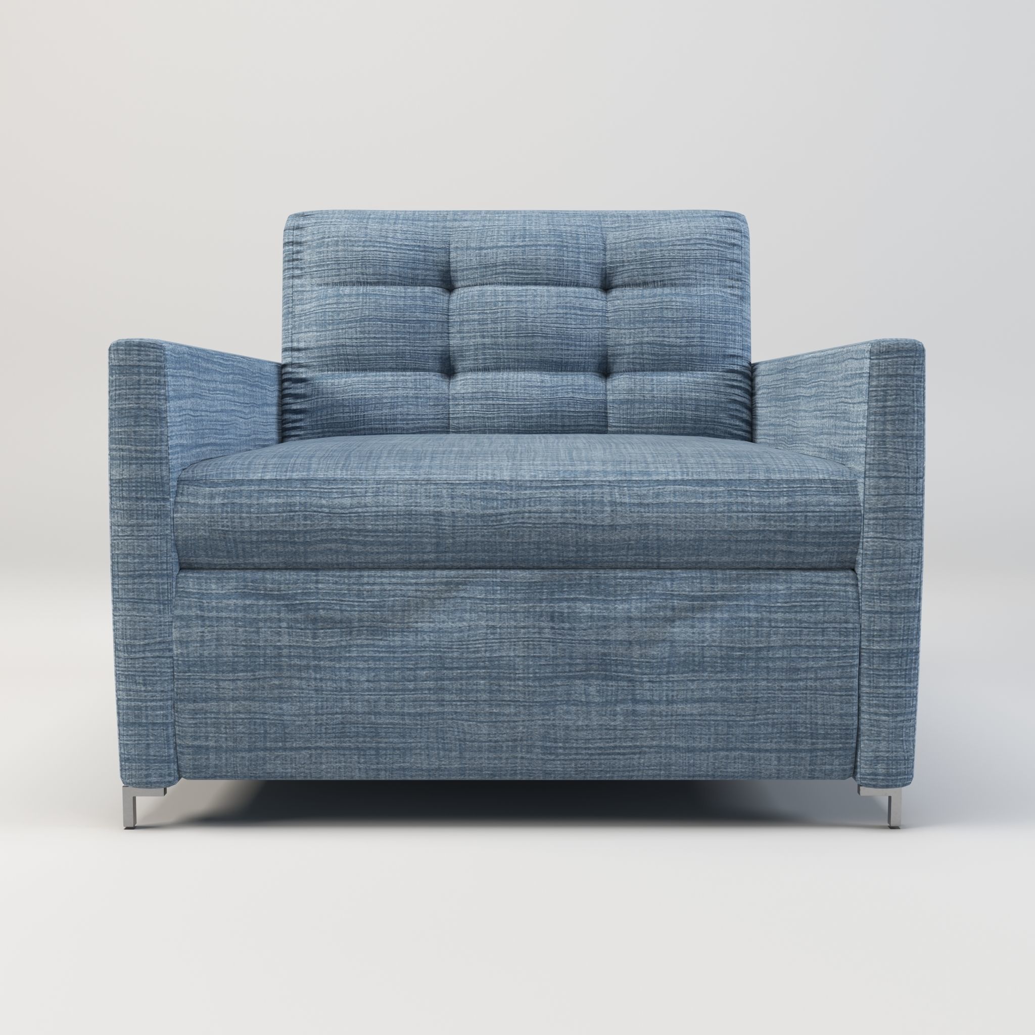 Simple classic modern modular sleeper sofa Low-poly 3D model_3