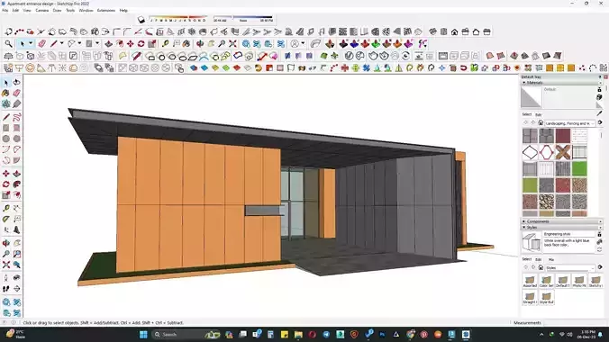 Apartment entrance design 3d model