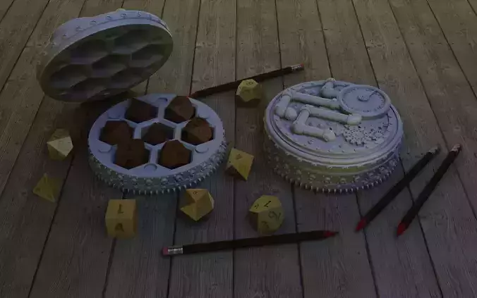 Steam punk dice holder