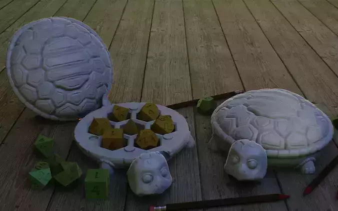 Tortoise dice holder 3D print model