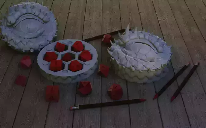 Dragon dice Holder 3D print model Dragon dice Holder 3D print model