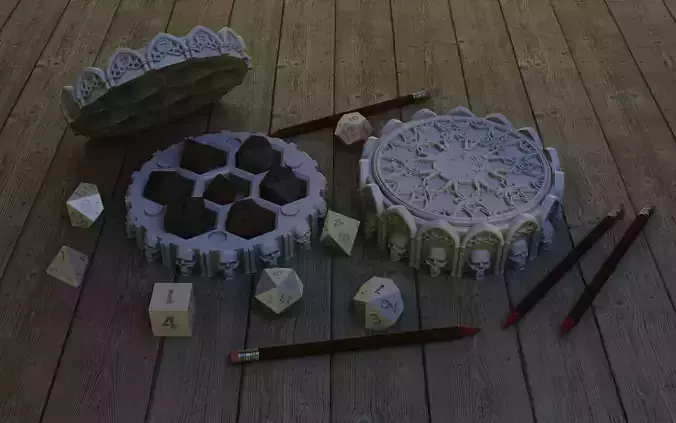 Gothic Dice Holder 3D print model Gothic Dice Holder 3D print model