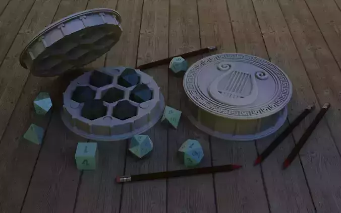 Greek dice holder 3D print model