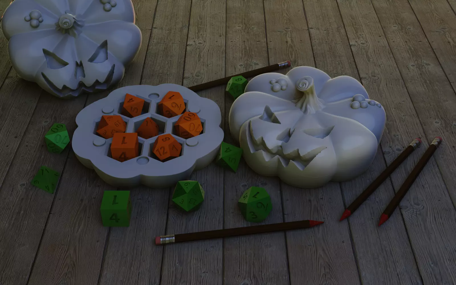 Halloween dice Holder 3D print model_0