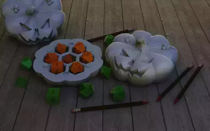 Halloween dice Holder 3D print model