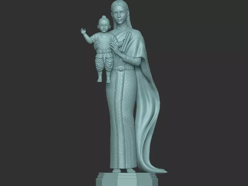 Mery with Baby Jesus 3D print model