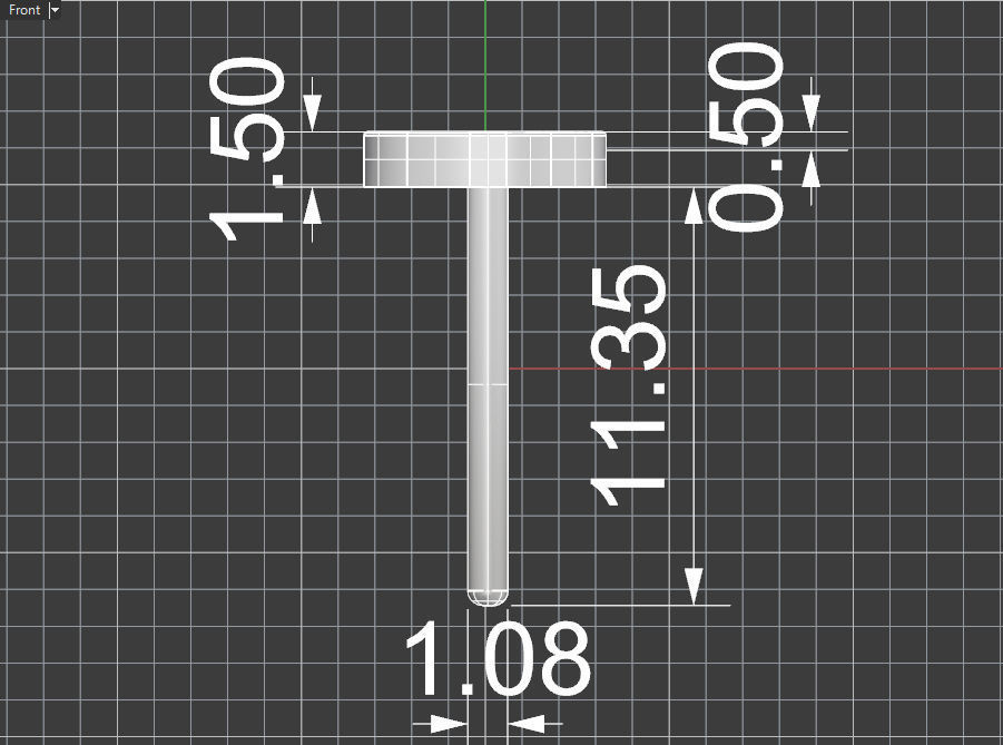 Dollar symbol stud earring enamel ready 3D print model_15