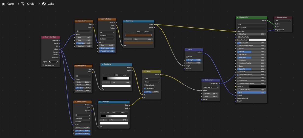 Choclate cake with cream and blueberry 3D model for 3D print 3D print model_17