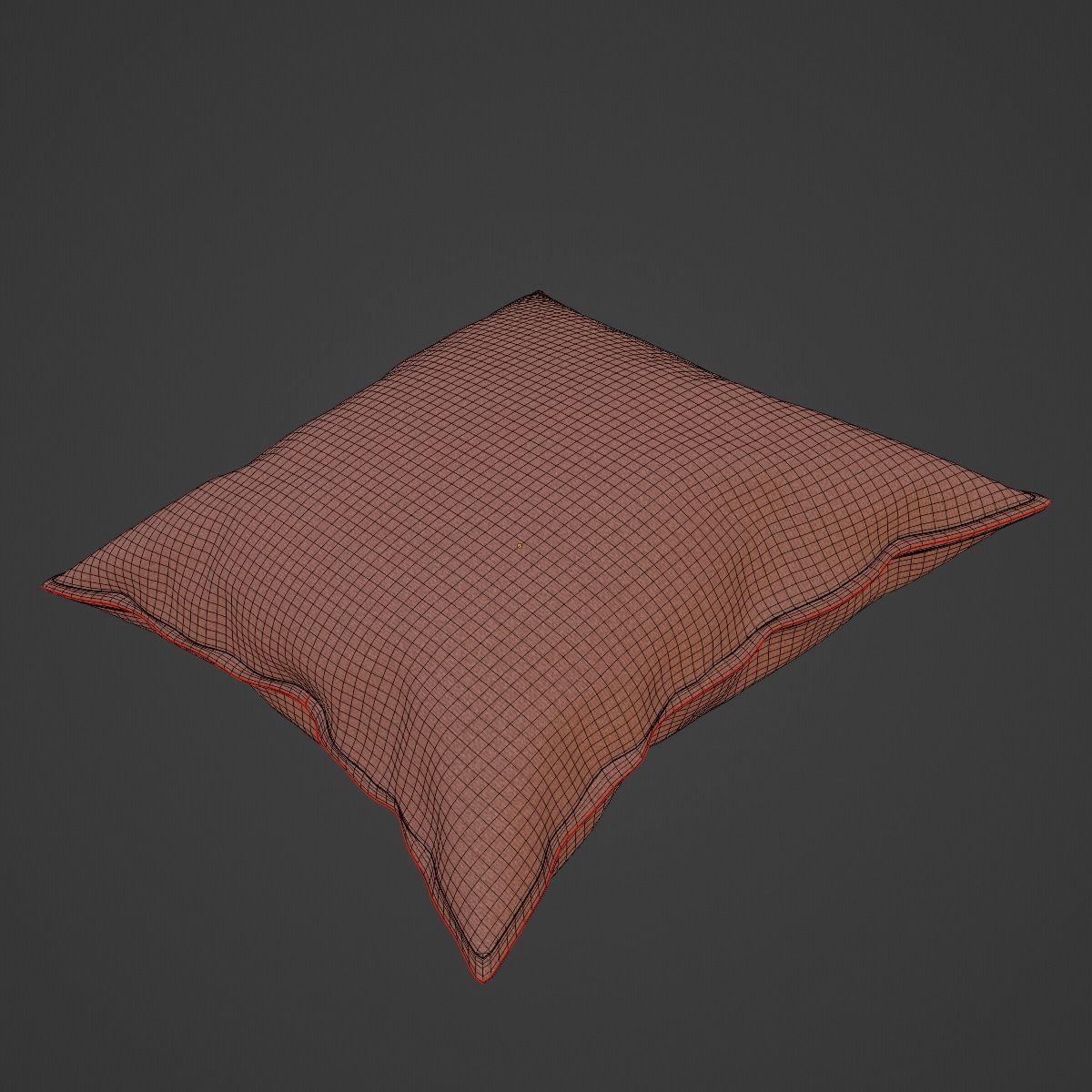 Fabric Pillow 2 Low-poly 3D model_14