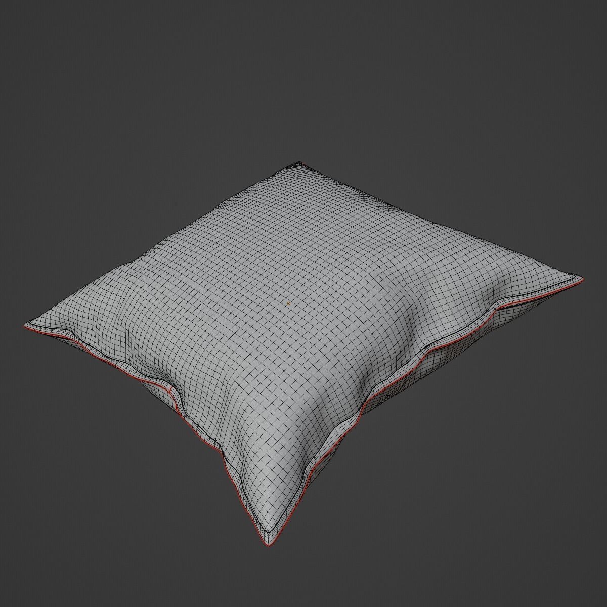 Fabric Pillow 2 Low-poly 3D model_16
