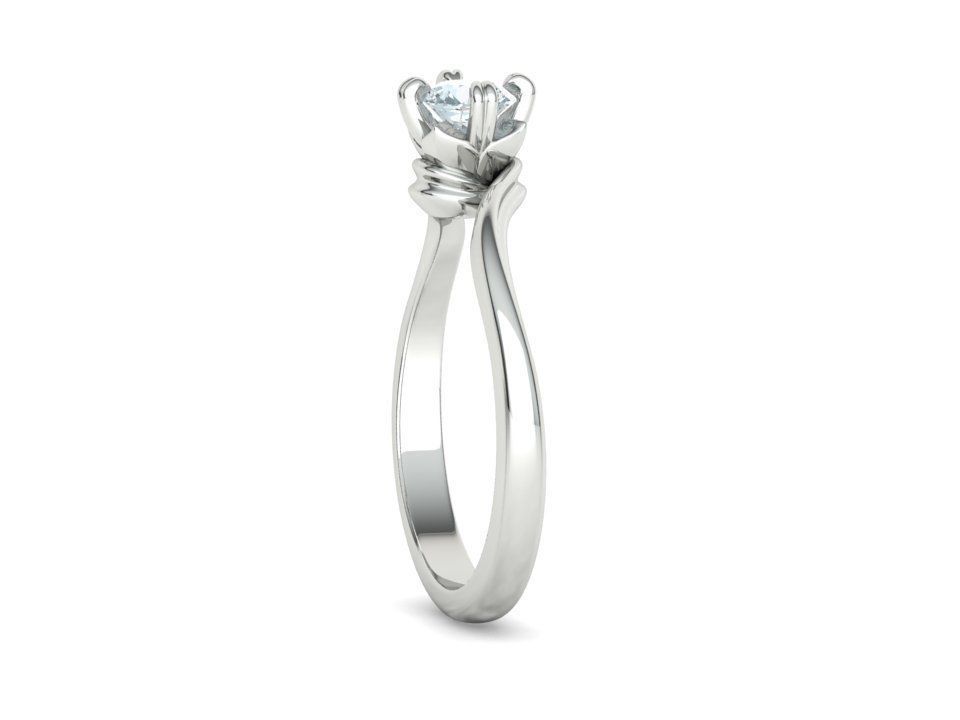 Bypass Solitaire Promise ring 30 pointer Engagement Ring 3Dmodel 3D print model_26