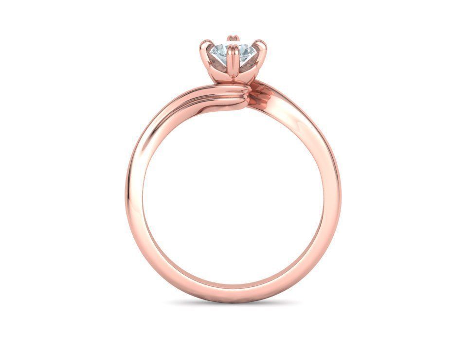 Bypass Solitaire Promise ring 30 pointer Engagement Ring 3Dmodel 3D print model_18