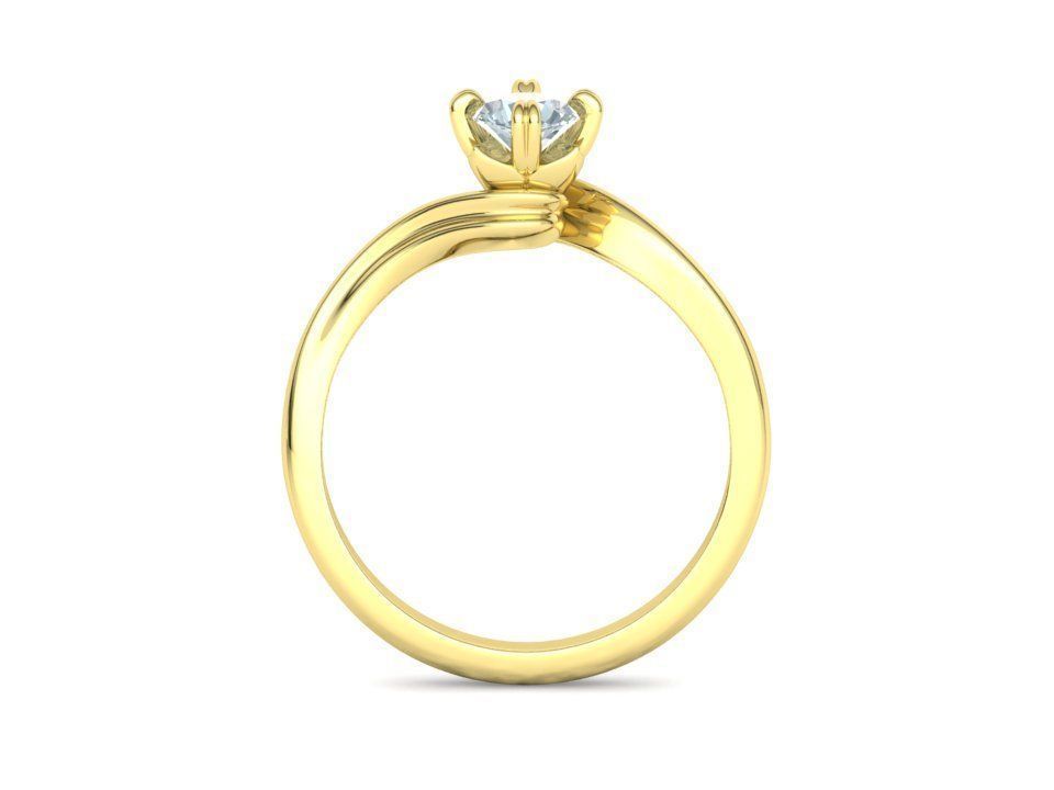 Bypass Solitaire Promise ring 30 pointer Engagement Ring 3Dmodel 3D print model_19