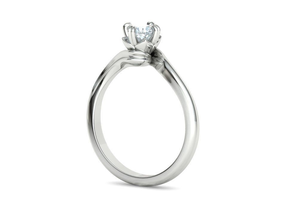 Bypass Solitaire Promise ring 30 pointer Engagement Ring 3Dmodel 3D print model_23