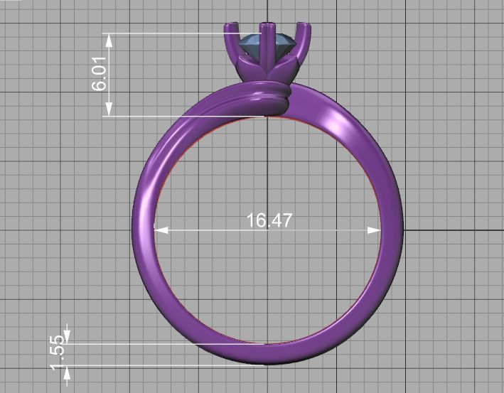 Bypass Solitaire Promise ring 30 pointer Engagement Ring 3Dmodel 3D print model_40
