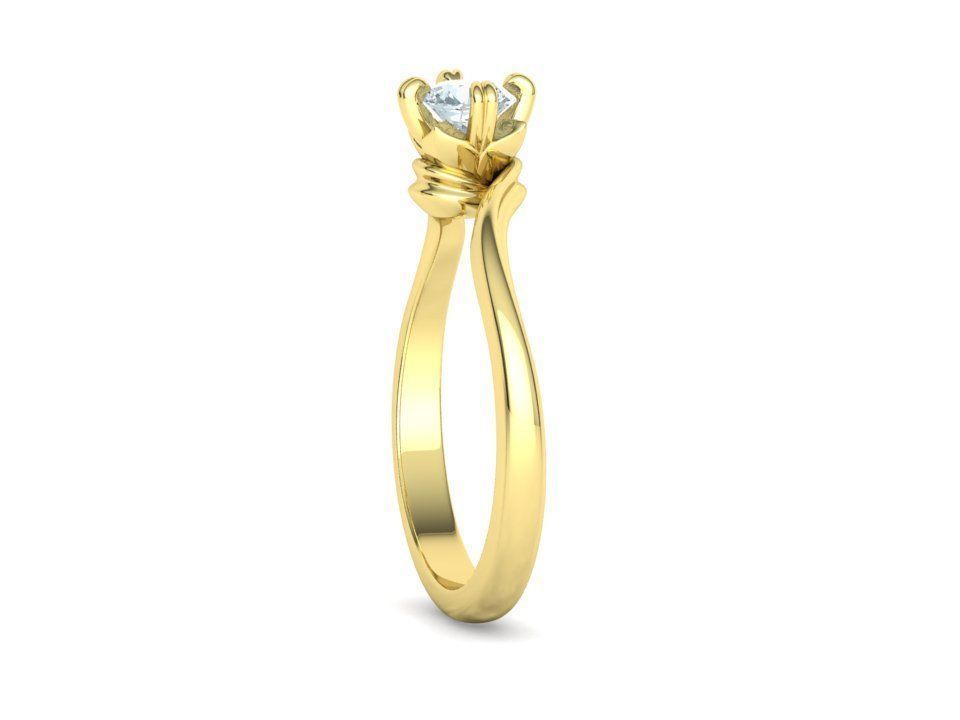 Bypass Solitaire Promise ring 30 pointer Engagement Ring 3Dmodel 3D print model_25