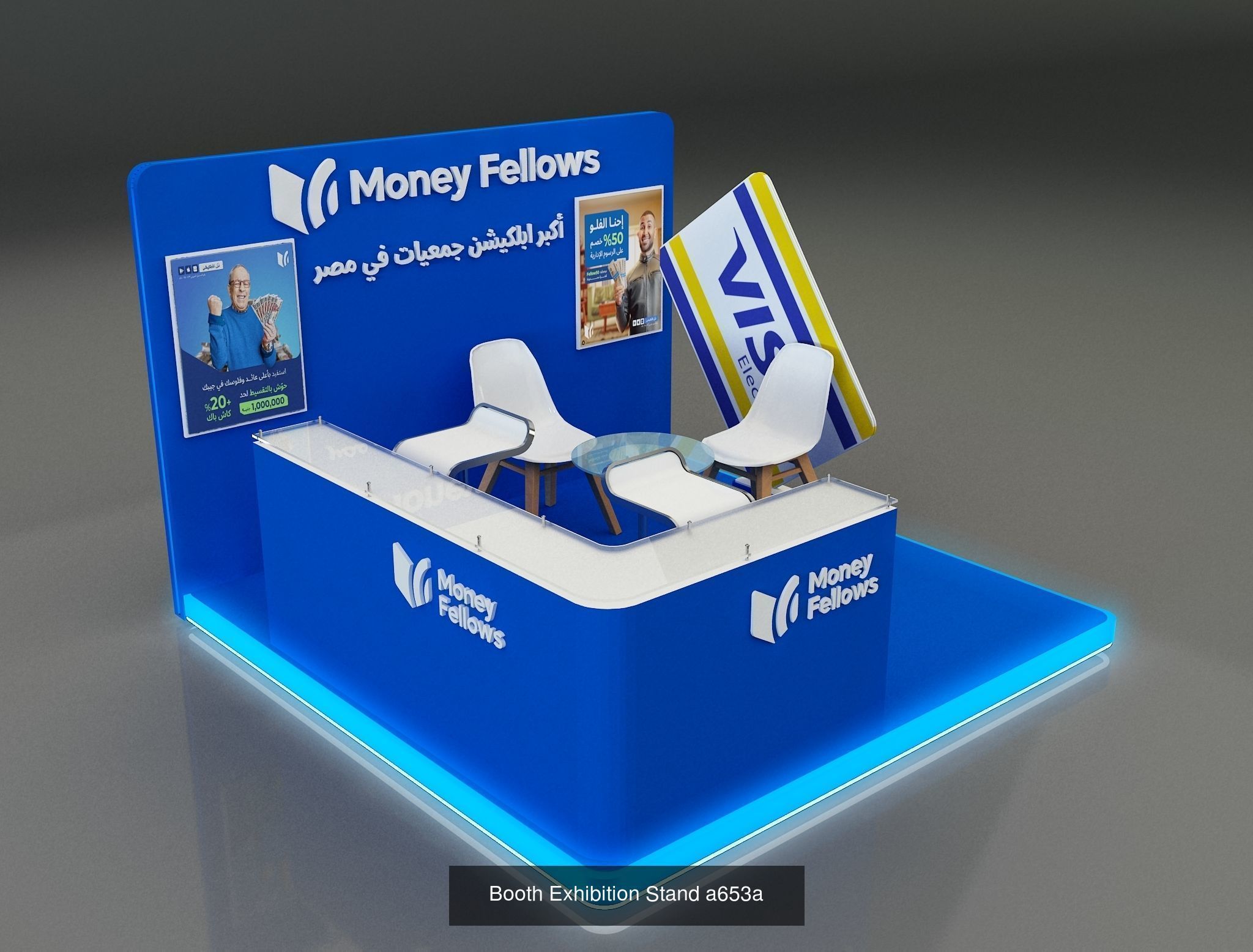 Booth Exhibition Stand G23 3D Model Collection_2