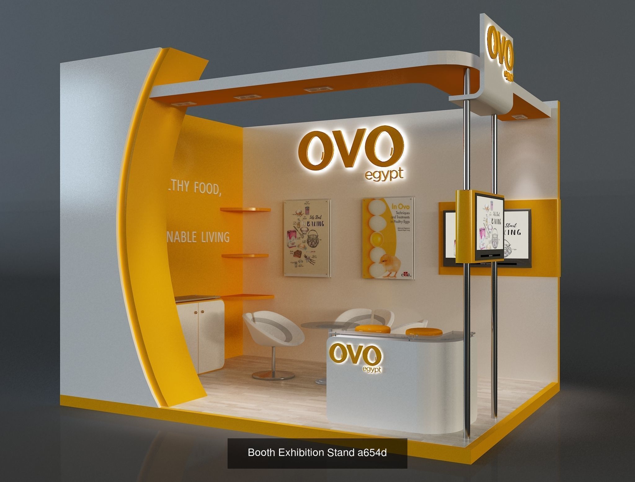 Booth Exhibition Stand G23 3D Model Collection_3