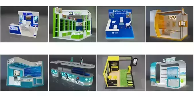 Booth Exhibition Stand G23 3D Model Collection
