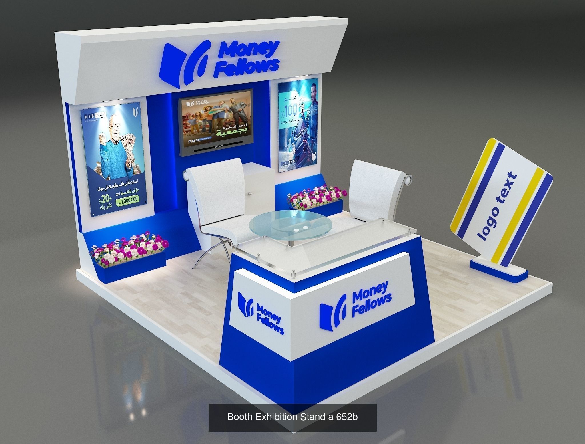 Booth Exhibition Stand G23 3D Model Collection_1