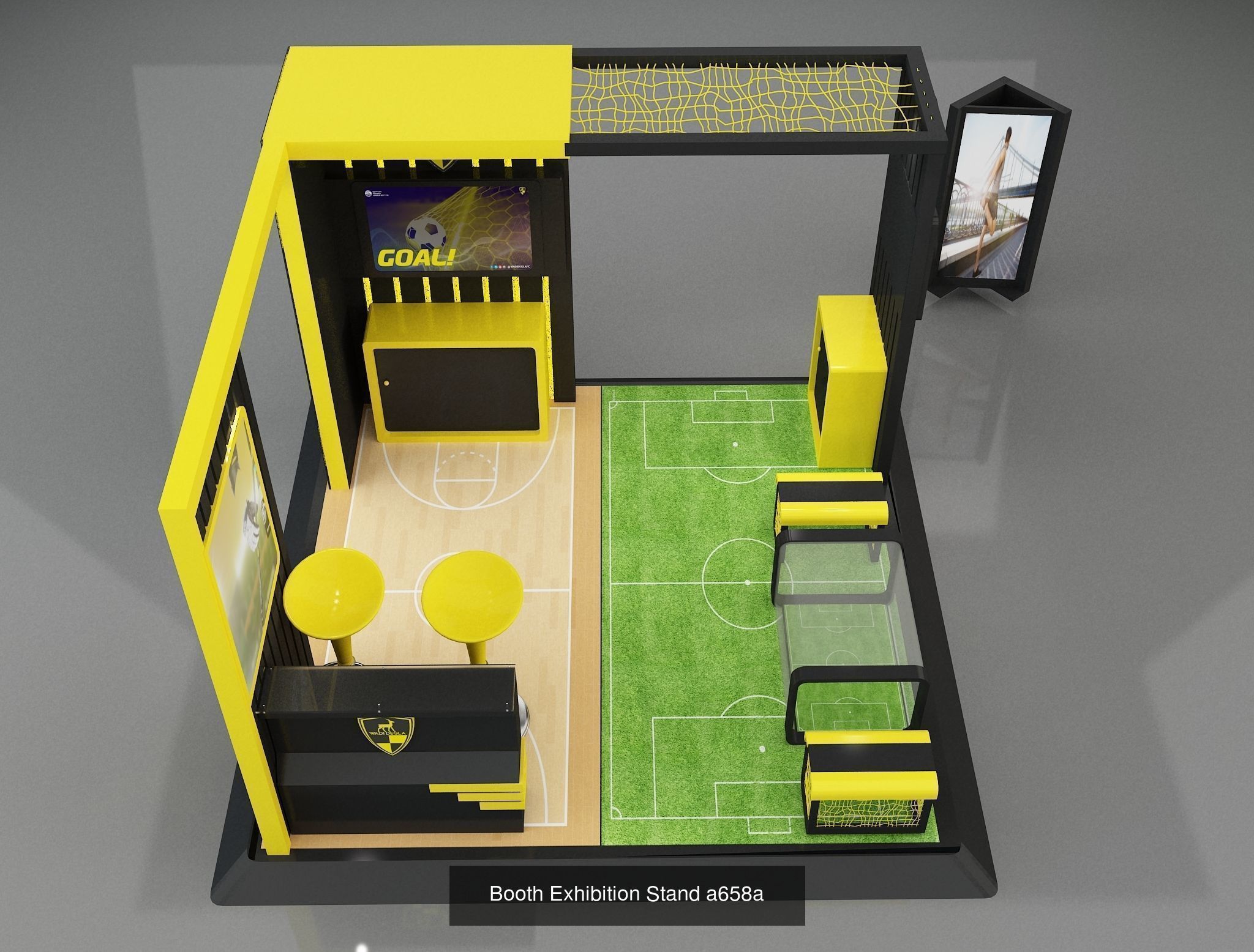 Booth Exhibition Stand G23 3D Model Collection_6