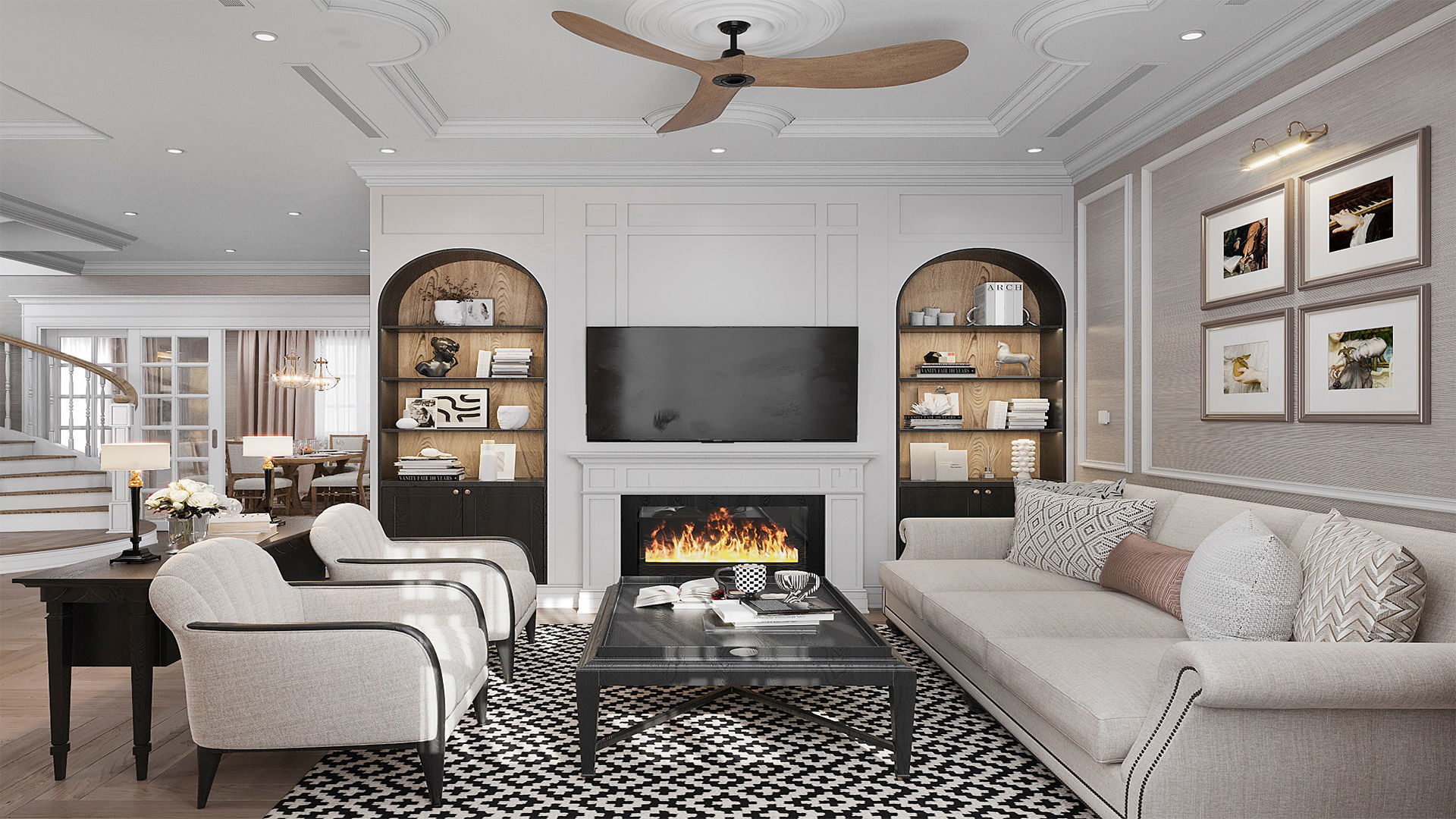 1st floor - Mr L House - Titan6 - Max OBJ SKP FBX Simlab Collada 3D model_3