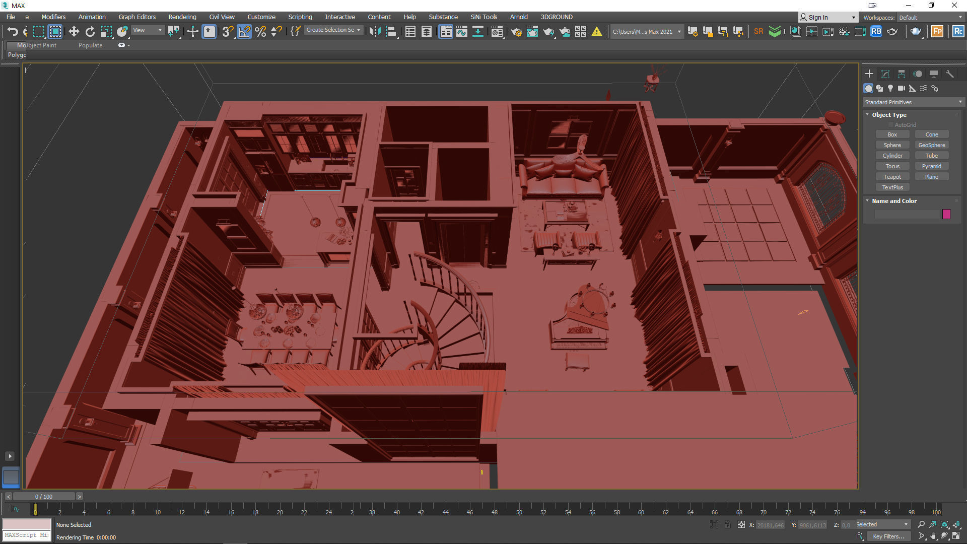 1st floor - Mr L House - Titan6 - Max OBJ SKP FBX Simlab Collada 3D model_2