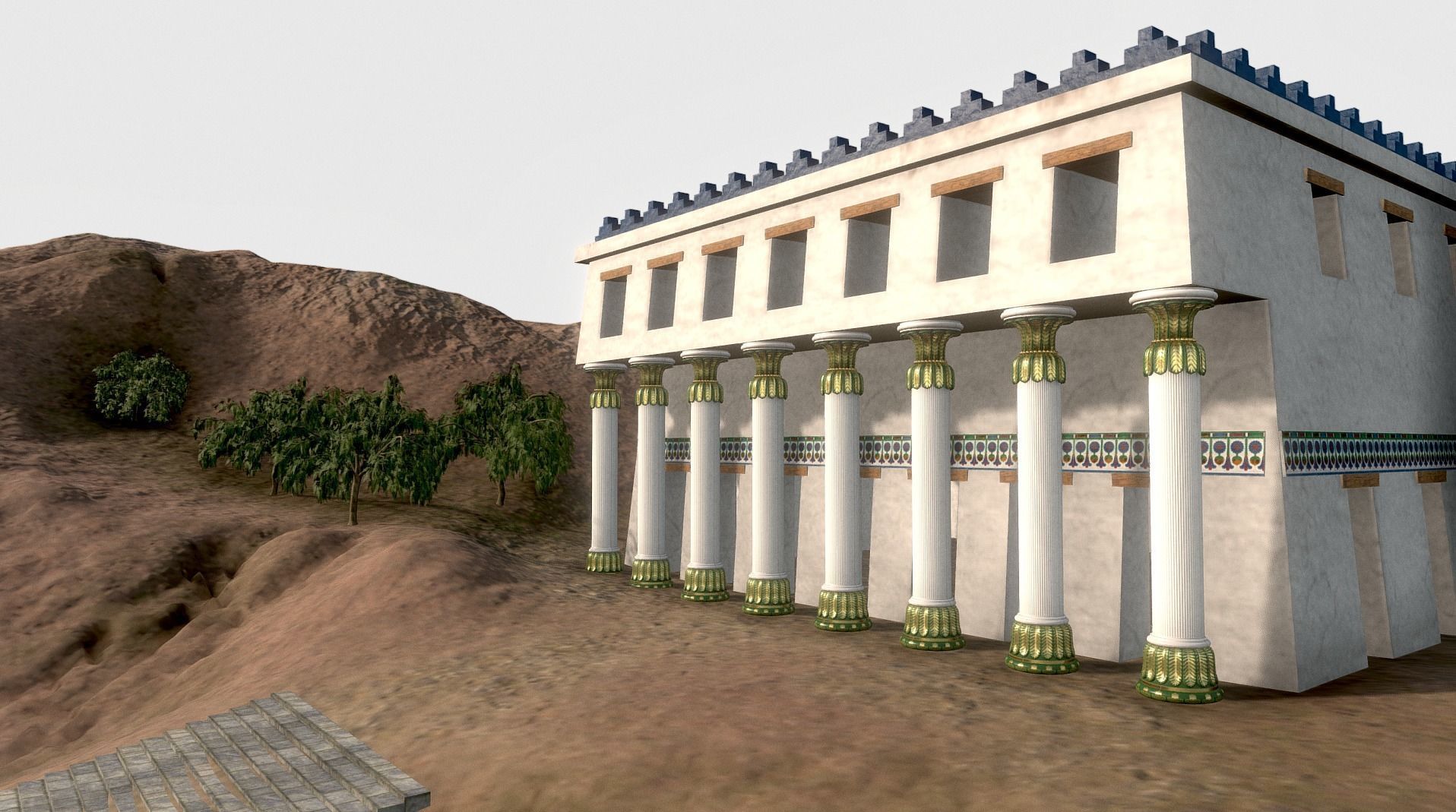 Persian Historical Buildings Low-poly 3D model_5