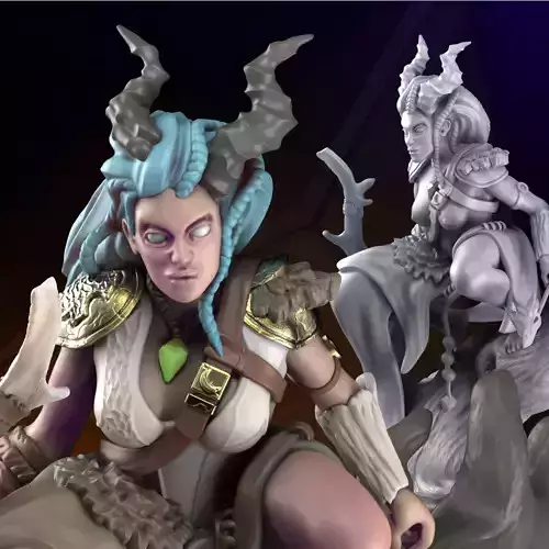 Pinea the Druid - DnD Tabletop RPG Miniature 3D print model