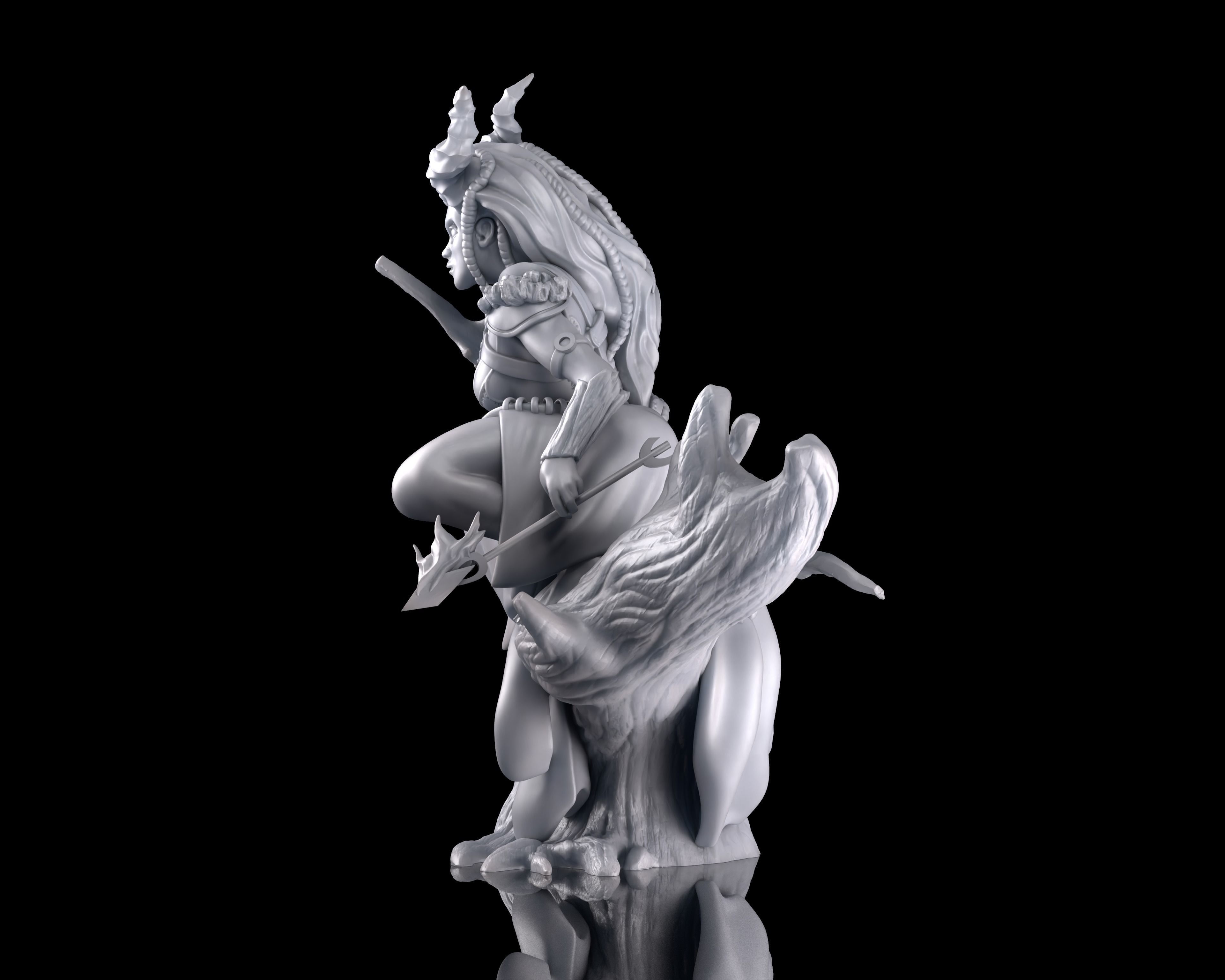 Pinea the Druid - DnD Tabletop RPG Miniature 3D print model_1