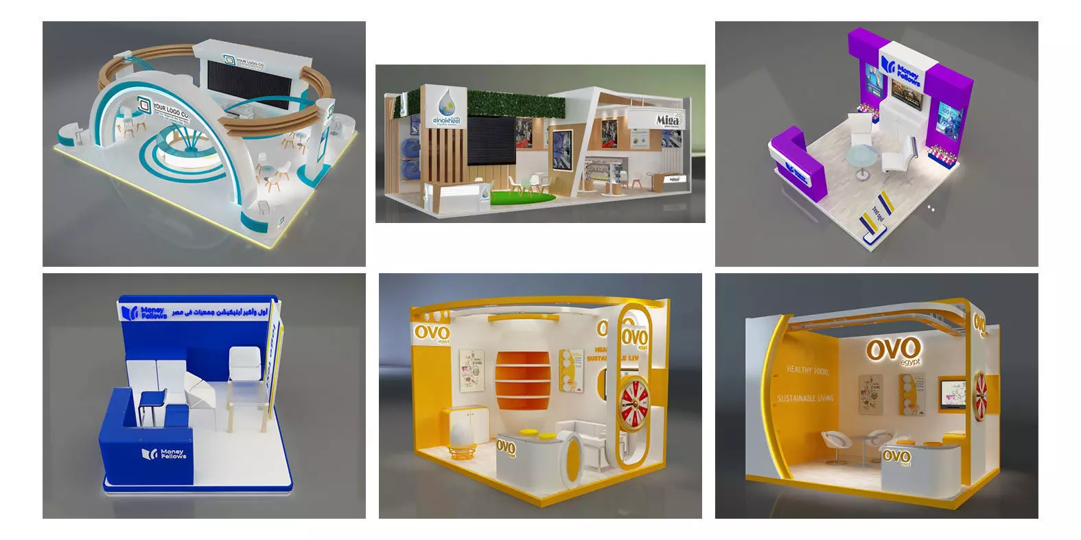 Booth Exhibition Stand G25 3D Model Pack