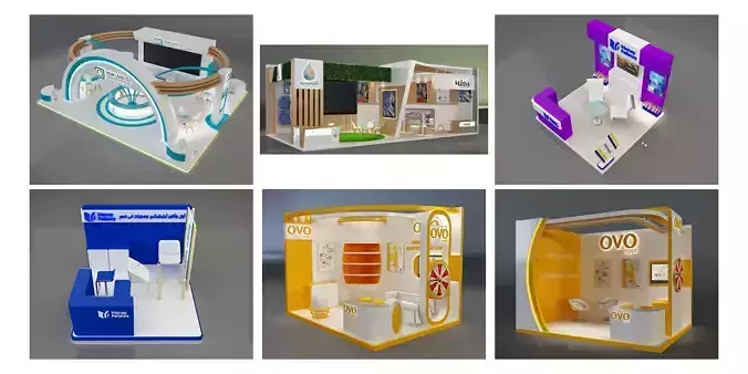 Booth Exhibition Stand G25 3D Model Collection