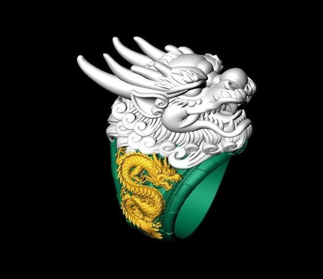 dragon Ring 3D print model_2