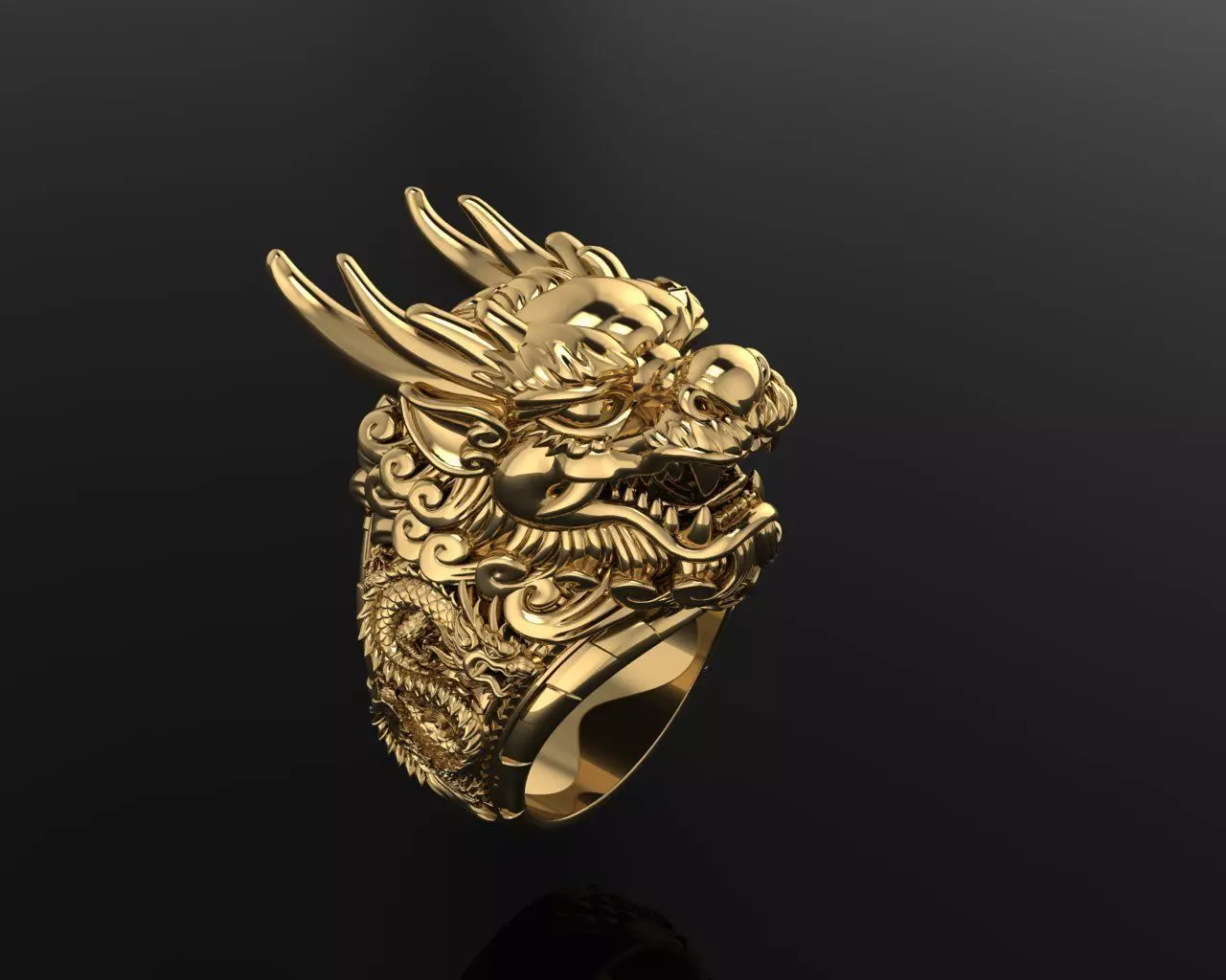 dragon Ring 3D print model_0