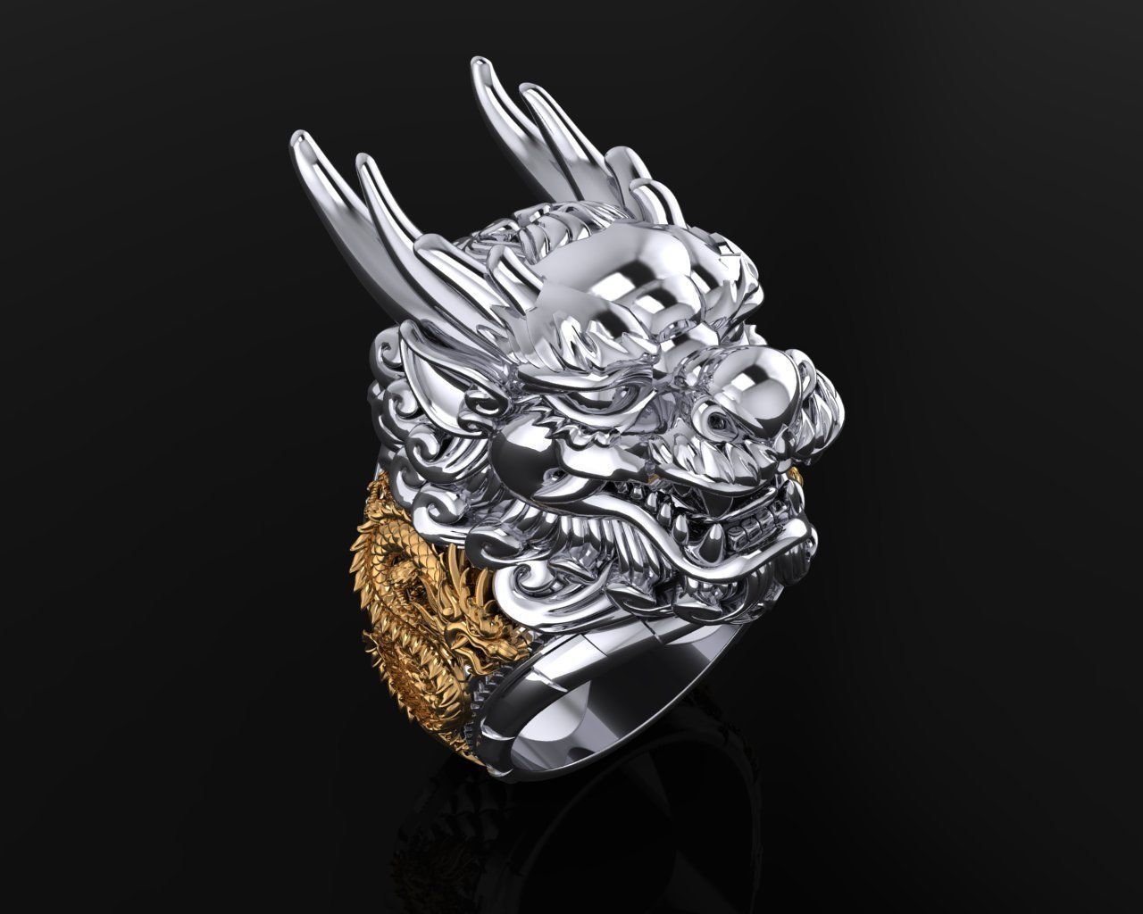 dragon Ring 3D print model_3