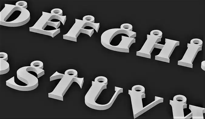 letter charm pendant set a to z