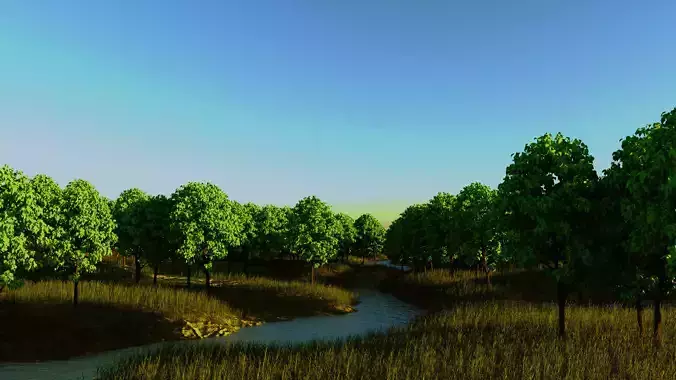 River Valley 3D model