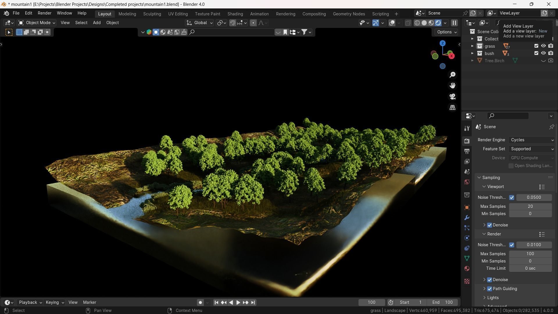 River Valley 3D model_6