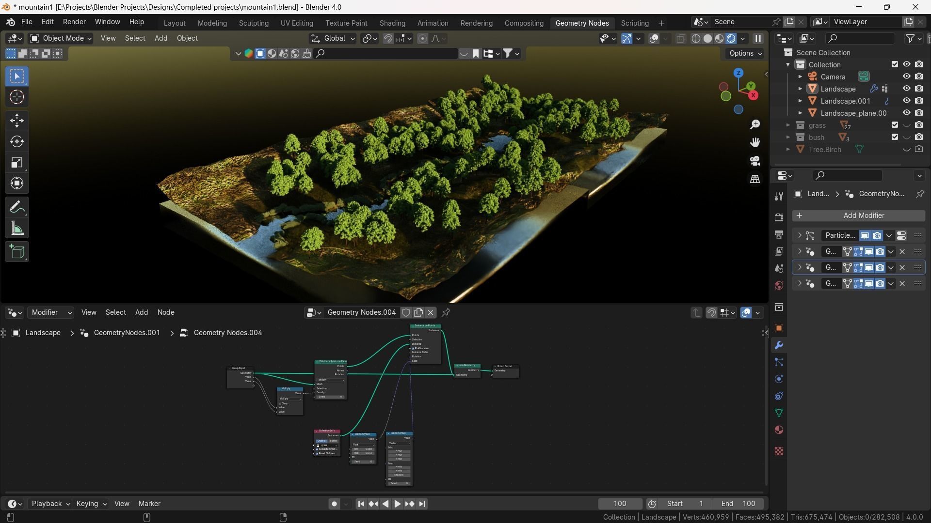River Valley 3D model_7