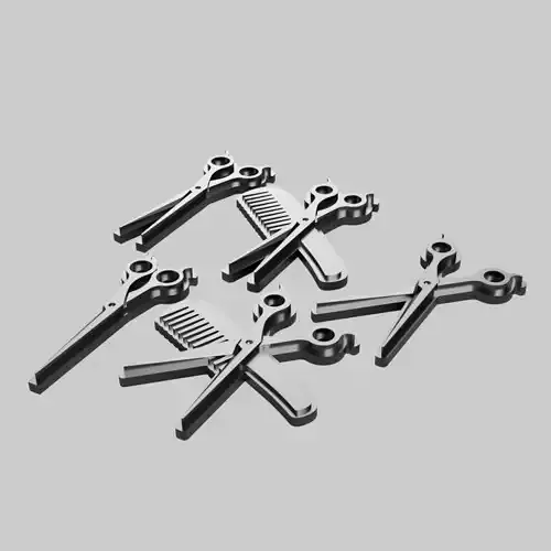 Hairdresser - Barbershop logo - Scissors and Comb