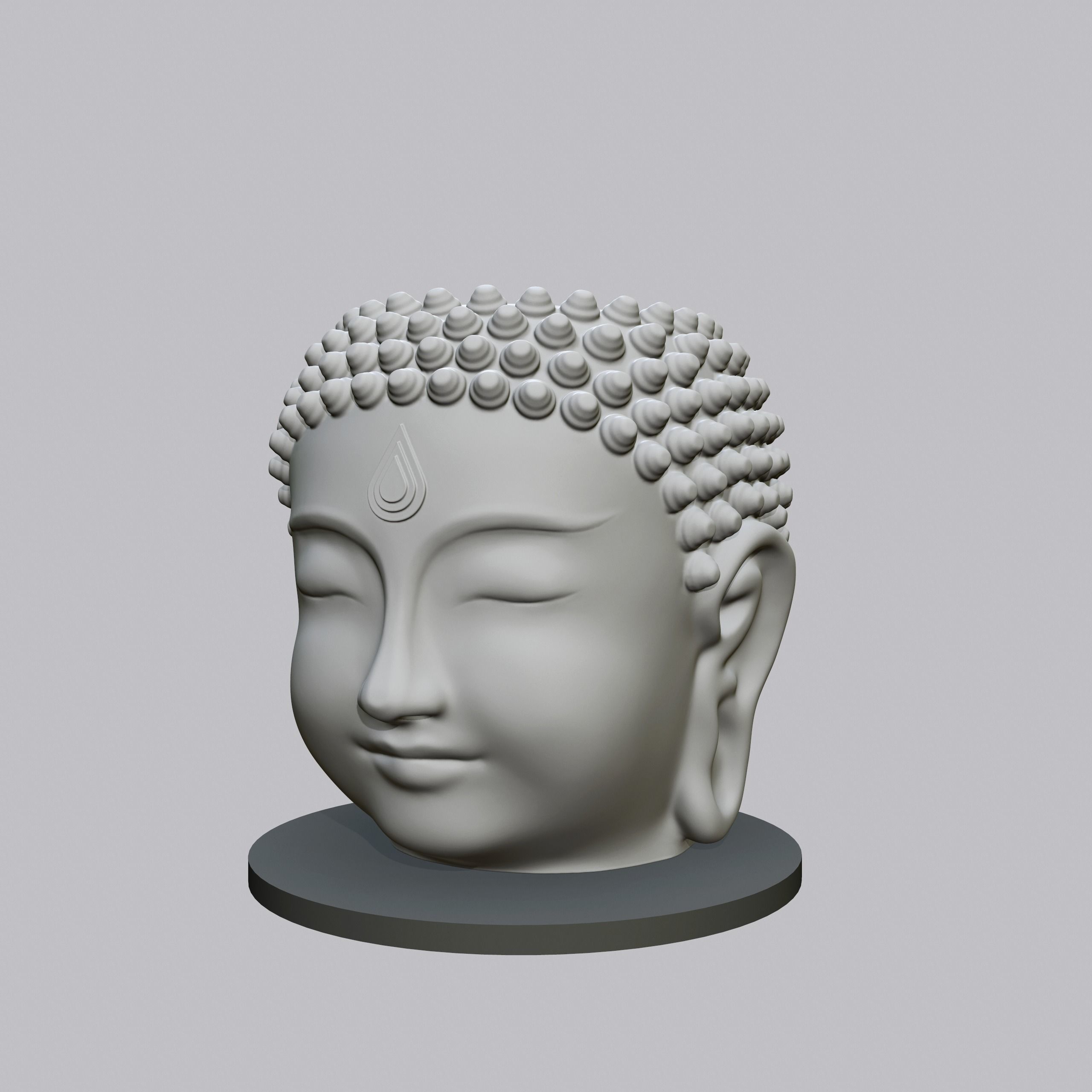 Buddha cachepot 3D print model_3