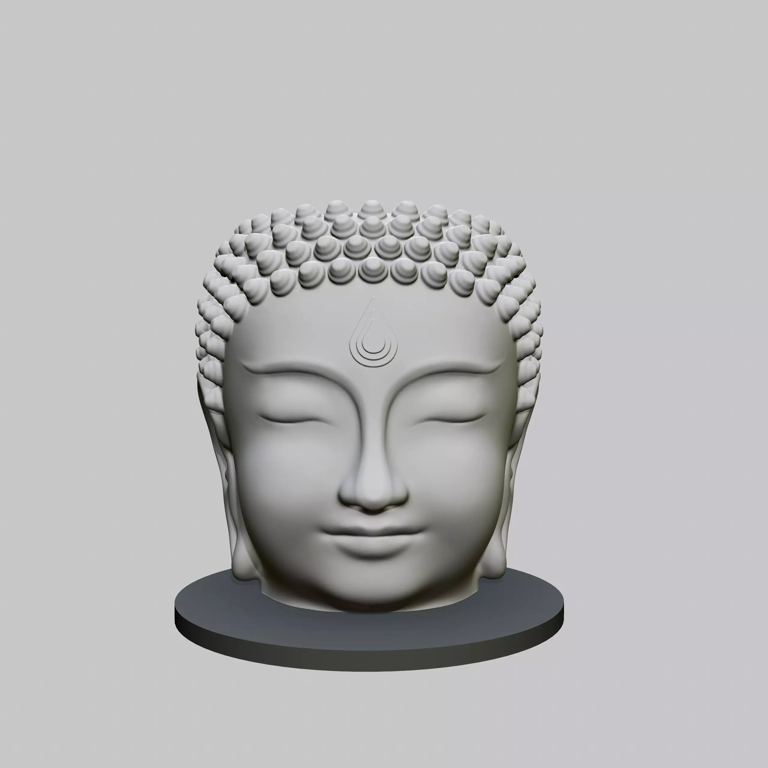 Buddha cachepot 3D print model_0