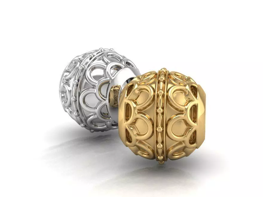 Gold and silver bead 3D print model_0