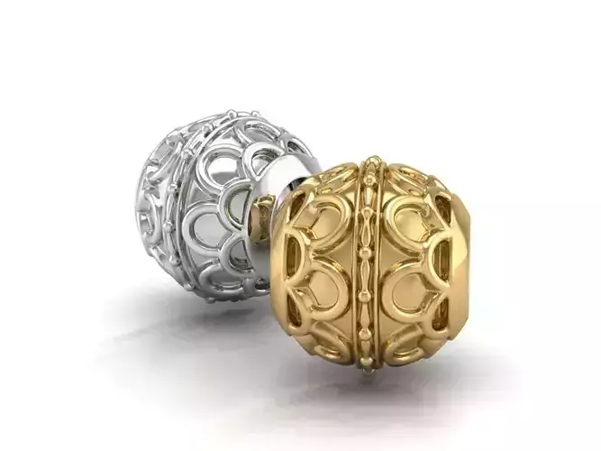 Gold and silver bead 3D print model