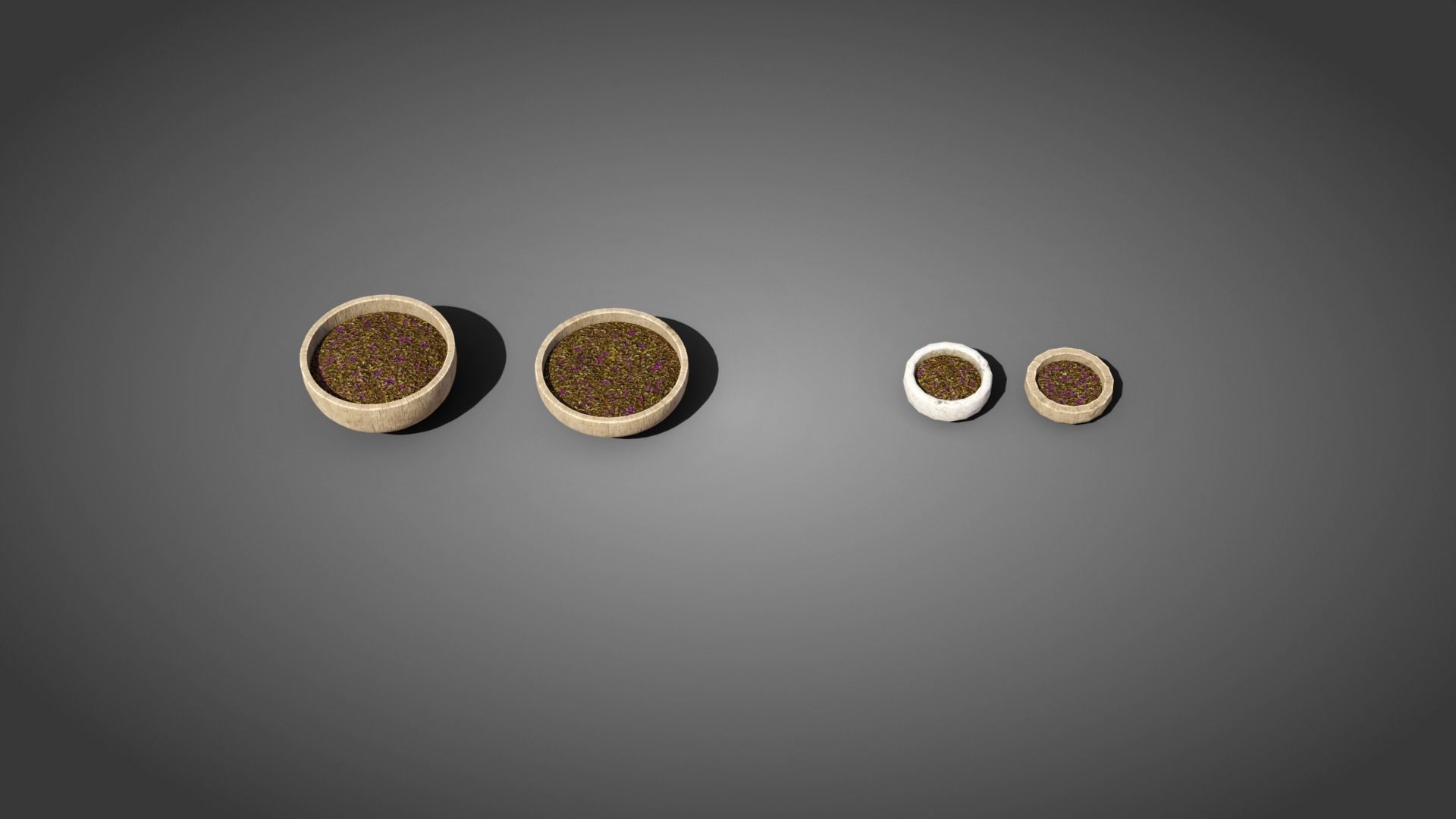 Medieval herbalist props Low-poly 3D model_3