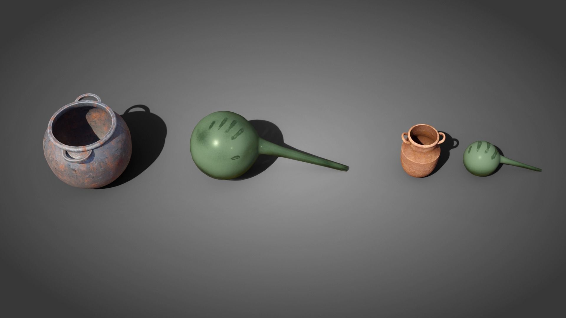 Medieval herbalist props Low-poly 3D model_5