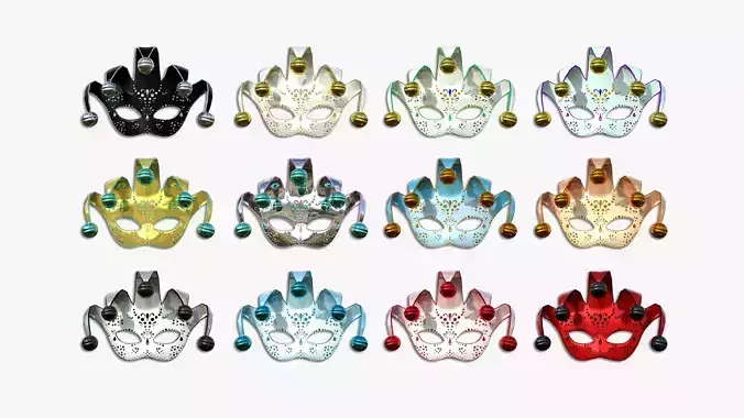 12 Carnival Mask H Collection - Costume Character Design 